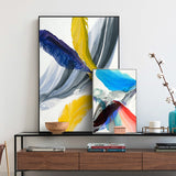 Modern Abstract Colorful Feather Canvas Art Paintings For Living Room Bedroom Posters And Prints Wall Poster Affiche Home Decor - one46.com.au