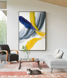 Modern Abstract Colorful Feather Canvas Art Paintings For Living Room Bedroom Posters And Prints Wall Poster Affiche Home Decor - one46.com.au