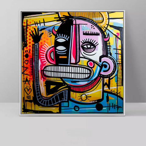 Graffiti Street Art Joachim Abstract Colorful Painting Canvas Print Wall Art Picture Home Decorative Living Room No Frame - one46.com.au