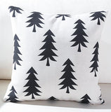 Black And White Cute Bear Cushion Cover Lovely Cartoon Animal Cactus Plant Geometric Pillow Case Nordic Style For Home Chair - one46.com.au