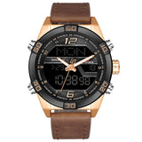 NAVIFORCE Top Luxury Brand Men Military Sport Watches Men's Waterproof Quartz Wrist Watch Male Leather Led Digital Clock 9128 - one46.com.au