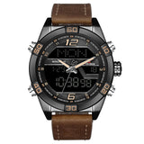 NAVIFORCE Top Luxury Brand Men Military Sport Watches Men's Waterproof Quartz Wrist Watch Male Leather Led Digital Clock 9128 - one46.com.au