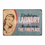 [ Mike86 ] Laundry Room Drop Your Pants Here Funny Metal Sign Home Bar Hotel Wall Painting Plaque Poster Party Bar Decor FG-242 - one46.com.au