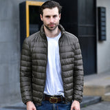 2018 men Casual White Duck Down Jackets male Autumn Winter Warm Coat Man's Ultralight Duck Down Jacket Male Windproof clothing - one46.com.au