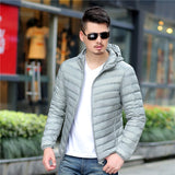 2018 men White Duck Down Jackets male Autumn Winter Warm Coat warm Ultralight Duck Down coats Male Windproof hooded clothing man - one46.com.au