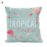 18 Inch Summer Flamingo Cushion Cover Throw Pillow Case Sofa Bed Home Decor Square  Pillow Cover - one46.com.au