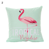 18 Inch Summer Flamingo Cushion Cover Throw Pillow Case Sofa Bed Home Decor Square  Pillow Cover - one46.com.au
