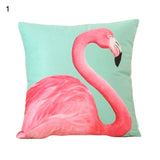 18 Inch Summer Flamingo Cushion Cover Throw Pillow Case Sofa Bed Home Decor Square  Pillow Cover - one46.com.au