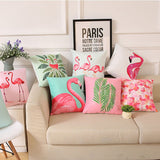 18 Inch Summer Flamingo Cushion Cover Throw Pillow Case Sofa Bed Home Decor Square  Pillow Cover - one46.com.au