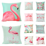 18 Inch Summer Flamingo Cushion Cover Throw Pillow Case Sofa Bed Home Decor Square  Pillow Cover - one46.com.au