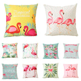 18 Inch Summer Flamingo Cushion Cover Throw Pillow Case Sofa Bed Home Decor Square  Pillow Cover - one46.com.au