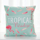 18 Inch Summer Flamingo Cushion Cover Throw Pillow Case Sofa Bed Home Decor Square  Pillow Cover - one46.com.au