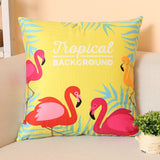 18 Inch Summer Flamingo Cushion Cover Throw Pillow Case Sofa Bed Home Decor Square  Pillow Cover - one46.com.au