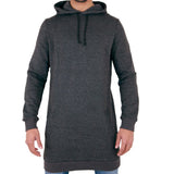 Autumn Winter Longline Fleecel Hoodies Men Hooded Sweatshirt Male Casual Hip Hop Hoody Tracksuit Pullover Solid Design Plus Size - one46.com.au