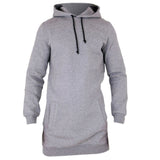 Autumn Winter Longline Fleecel Hoodies Men Hooded Sweatshirt Male Casual Hip Hop Hoody Tracksuit Pullover Solid Design Plus Size - one46.com.au