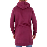 Autumn Winter Longline Fleecel Hoodies Men Hooded Sweatshirt Male Casual Hip Hop Hoody Tracksuit Pullover Solid Design Plus Size - one46.com.au