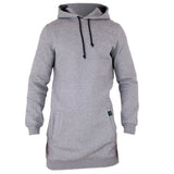 Autumn Winter Longline Fleecel Hoodies Men Hooded Sweatshirt Male Casual Hip Hop Hoody Tracksuit Pullover Solid Design Plus Size - one46.com.au