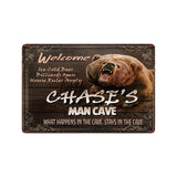 [ Mike86 ] Man Cave Rule ENTER AT YOUR OWN RISK Metal Tin Sign Home Bar Hotel Wall Painting Plaque Party Bar Public Decor FG-258 - one46.com.au