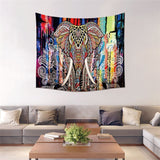 Morigins Custom Tapestry Boho Home Decor Mandala Animales Tapestries Elephant Pattern Wall Blanket Fashion Psychedelic Tapestry - one46.com.au