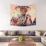 Morigins Custom Tapestry Boho Home Decor Mandala Animales Tapestries Elephant Pattern Wall Blanket Fashion Psychedelic Tapestry - one46.com.au