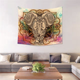 Morigins Custom Tapestry Boho Home Decor Mandala Animales Tapestries Elephant Pattern Wall Blanket Fashion Psychedelic Tapestry - one46.com.au