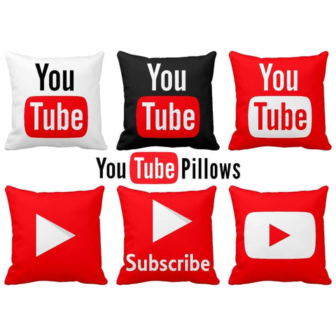 Modern Decorative Pillows Cover Youtube Throw Pillows Case Red Square Cushion Cover Home Decor Sofa Velvet Movie Cushion Cover - one46.com.au