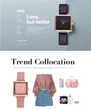 Top Brand Women Bracelet Square Watch Contracted Leather Crystal Wristwatches Women Dress Ladies Quartz Clock Dropshiping - one46.com.au