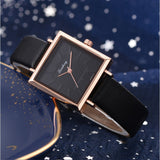 Top Brand Women Bracelet Square Watch Contracted Leather Crystal Wristwatches Women Dress Ladies Quartz Clock Dropshiping - one46.com.au