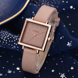 Top Brand Women Bracelet Square Watch Contracted Leather Crystal Wristwatches Women Dress Ladies Quartz Clock Dropshiping - one46.com.au