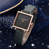 Top Brand Women Bracelet Square Watch Contracted Leather Crystal Wristwatches Women Dress Ladies Quartz Clock Dropshiping - one46.com.au