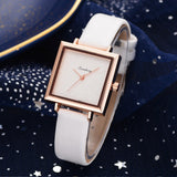 Top Brand Women Bracelet Square Watch Contracted Leather Crystal Wristwatches Women Dress Ladies Quartz Clock Dropshiping - one46.com.au