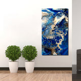 JQHYART Abstract Blue Classic Oil Painting Wall Art Canvas Decorative Living Room Painting Wall Painting Picture No Frame - one46.com.au
