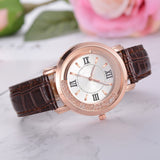 New ladies watch Rhinestone Leather Bracelet Wristwatch Women Fashion Watches Ladies Alloy Analog Quartz relojes @F - one46.com.au