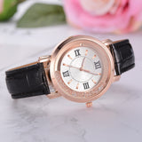 New ladies watch Rhinestone Leather Bracelet Wristwatch Women Fashion Watches Ladies Alloy Analog Quartz relojes @F - one46.com.au