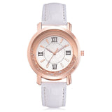 New ladies watch Rhinestone Leather Bracelet Wristwatch Women Fashion Watches Ladies Alloy Analog Quartz relojes @F - one46.com.au