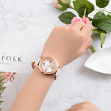 New ladies watch Rhinestone Leather Bracelet Wristwatch Women Fashion Watches Ladies Alloy Analog Quartz relojes @F - one46.com.au