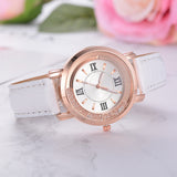 New ladies watch Rhinestone Leather Bracelet Wristwatch Women Fashion Watches Ladies Alloy Analog Quartz relojes @F - one46.com.au