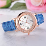 New ladies watch Rhinestone Leather Bracelet Wristwatch Women Fashion Watches Ladies Alloy Analog Quartz relojes @F - one46.com.au