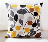 Fashion Colourful Geometric Cushion Cover Home Decor Gray Leaf Decorative Pillow Case Cojines Decorativos Para Sofa Pillow Cover - one46.com.au