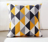 Fashion Colourful Geometric Cushion Cover Home Decor Gray Leaf Decorative Pillow Case Cojines Decorativos Para Sofa Pillow Cover - one46.com.au