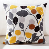 Fashion Colourful Geometric Cushion Cover Home Decor Gray Leaf Decorative Pillow Case Cojines Decorativos Para Sofa Pillow Cover - one46.com.au