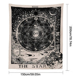 Tarot Tapestry Medieval European Wall Hanging Tapestry The Sun Moon Star Dorm Room Astrology Mysterious Wall Tapestry Home Decor - one46.com.au