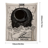 Tarot Tapestry Medieval European Wall Hanging Tapestry The Sun Moon Star Dorm Room Astrology Mysterious Wall Tapestry Home Decor - one46.com.au