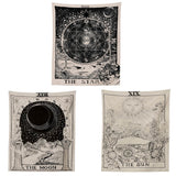 Tarot Tapestry Medieval European Wall Hanging Tapestry The Sun Moon Star Dorm Room Astrology Mysterious Wall Tapestry Home Decor - one46.com.au