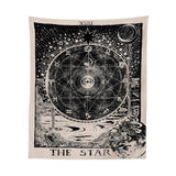 Tarot Tapestry Medieval European Wall Hanging Tapestry The Sun Moon Star Dorm Room Astrology Mysterious Wall Tapestry Home Decor - one46.com.au