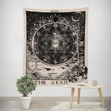 Tarot Tapestry Medieval European Wall Hanging Tapestry The Sun Moon Star Dorm Room Astrology Mysterious Wall Tapestry Home Decor - one46.com.au