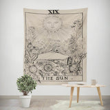 Tarot Tapestry Medieval European Wall Hanging Tapestry The Sun Moon Star Dorm Room Astrology Mysterious Wall Tapestry Home Decor - one46.com.au