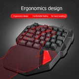 K108 Wired 3 Colors LED Backlit 38 Keys Gamer Keypad illuminated Left Single Hand Gaming Keyboard for PC Laptop High Quality - one46.com.au