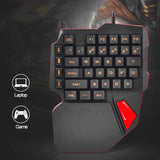 K108 Wired 3 Colors LED Backlit 38 Keys Gamer Keypad illuminated Left Single Hand Gaming Keyboard for PC Laptop High Quality - one46.com.au