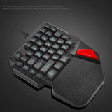 K108 Wired 3 Colors LED Backlit 38 Keys Gamer Keypad illuminated Left Single Hand Gaming Keyboard for PC Laptop High Quality - one46.com.au
